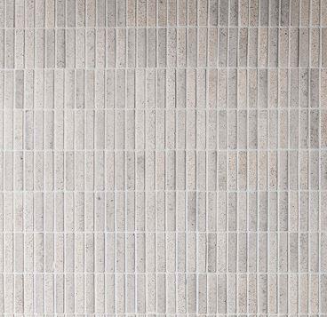Academy Tiles fine vertical kit-kat mosaic feature tile in soft grey